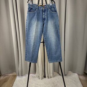 Escape Men's 100% Cotton, 5 Pocket, Blue Denim Vintage Y2K Jeans Size 34X34